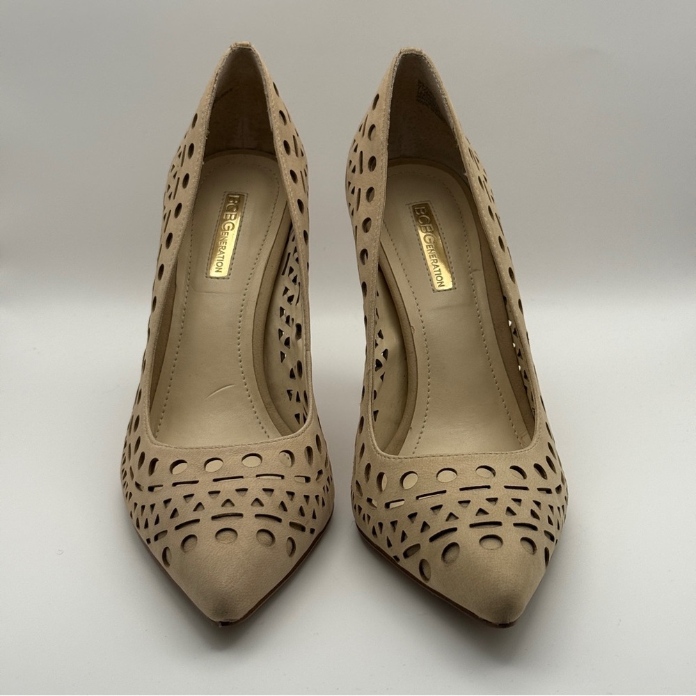 BCBGeneration Taleesa Women's Tan Cutout Heels